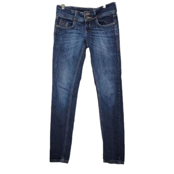 Forever 21 Dark Wash Skinny Ankle Cropped Jeans - Picture 1 of 10